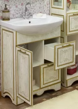 Тумба белый золотая патина 61,4 см Sanflor Адель H0000000554