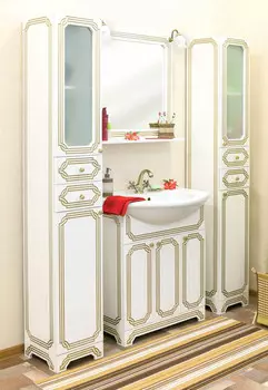 Тумба белый золотая патина 70,8 см Sanflor Каир H0000000216