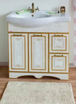 Тумба белый золотая патина 79,8 см Sanflor Адель H0000001074