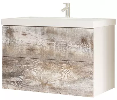 Тумба бетон/белый 79 см Marka One Mix У55906