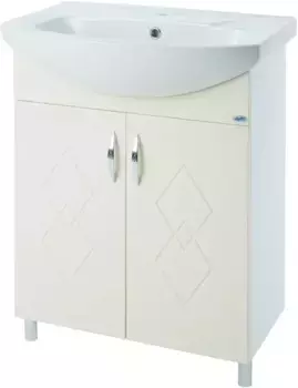 Тумба бежевый глянец/белый глянец 55,2 см Bellezza Элеганс 4638609240075