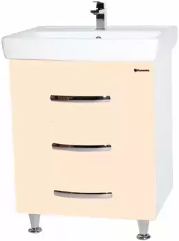 Тумба бежевый глянец/белый глянец 65 см Bellezza Рокко 4635311660078