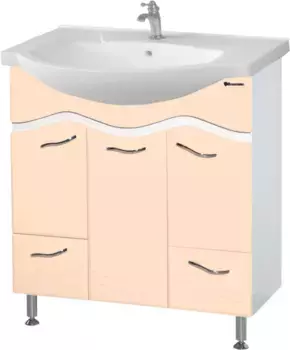 Тумба бежевый глянец/белый глянец 73 см Bellezza Мари 4632912000227