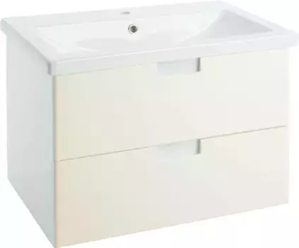 Тумба бежевый глянец/белый глянец 76,2 см Bellezza Пегас 4630413270071