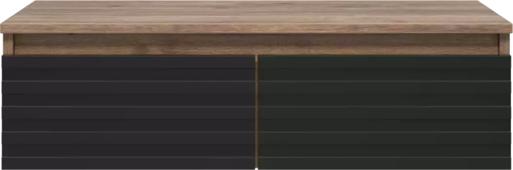 Тумба Brevita Dakota DAK-009080-19-022Я 80,6 см, подвесная, черный матовый/дуб галифакс
