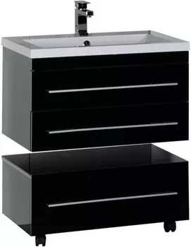 Тумба черный 74 см Aquanet Верона 00180174