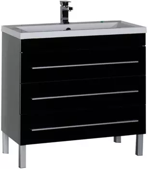 Тумба черный 89,2 см Aquanet Верона 00178473