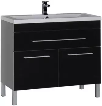 Тумба черный 99,2 см Aquanet Верона 00182711