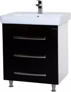 Тумба черный глянец/белый глянец 65 см Bellezza Рокко 4635311660047