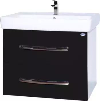 Тумба черный глянец/белый глянец 65 см Bellezza Рокко 4635311670046