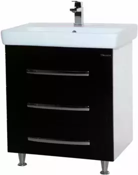 Тумба черный глянец/белый глянец 74,5 см Bellezza Рокко 4635313660045