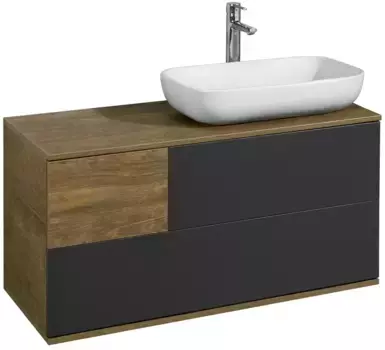 Тумба дуб кантри/антрацит 105 см Акватон Терра 1A246901TEKA0