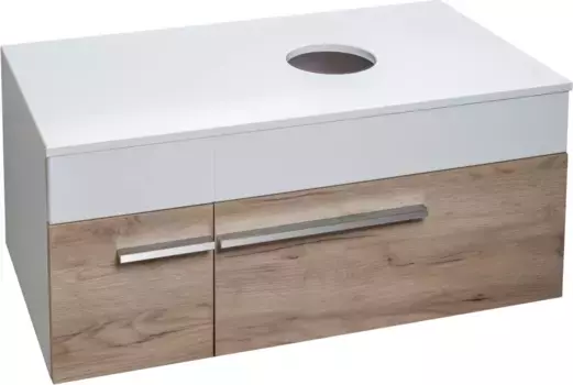 Тумба дуб крафт/белый 85 см Runo Вудлайн 00-00001344