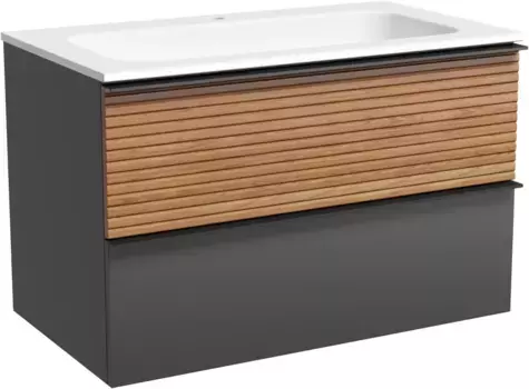 Тумба дуб красный/графит матовый 79 см Sancos Delta DL80GR