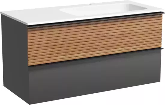 Тумба дуб красный/графит матовый 99,5 см Sancos Delta DL100RGR