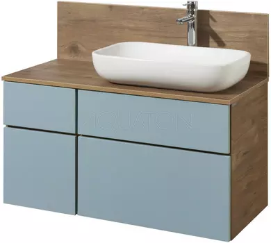 Тумба дуб рустикальный/фьорд 99 см Акватон Мишель 1A256901MIX30