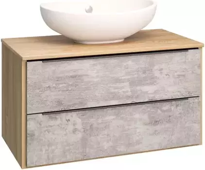 Тумба дуб/серый камень 85 см Runo Мальта 00-00001100