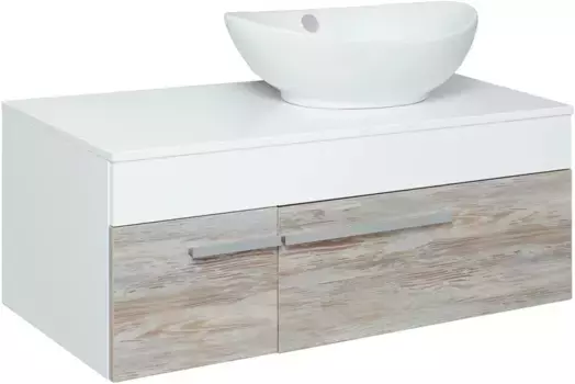 Тумба дуб скандинавский/белый 100 см Runo Вудлайн 00-00001011