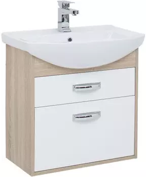 Тумба дуб сонома/белый 60,4 см Aquanet Грейс 00198377