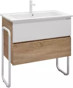 Тумба дуб сонома/белый 87 см Grossman Солис 108502