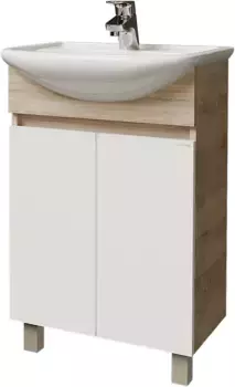 Тумба дуб сонома/белый глянец 51 см Grossman Поло 105501