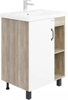 Тумба дуб сонома/белый матовый 56,5 см Onika Тимбер 106115