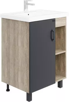 Тумба дуб сонома/серый матовый 56,5 см Onika Тимбер 106116