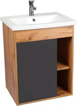 Тумба графит матовый/дуб вотан 56,6 см Viant Бостон VBOS60COG-T1STP