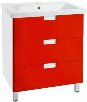 Тумба красный глянец/белый глянец 56,2 см Bellezza Пегас 4630409140036