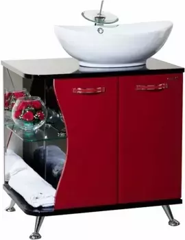 Тумба красный глянец/черный глянец 71 см Bellezza Рио 4633611241218