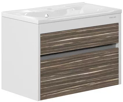 Тумба макассар/белый глянец 79 см Edelform Belle 1-759-44-PR80