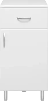 Тумба Misty Люси Э-Люс07040-011П 40 см R, напольная, белый глянец