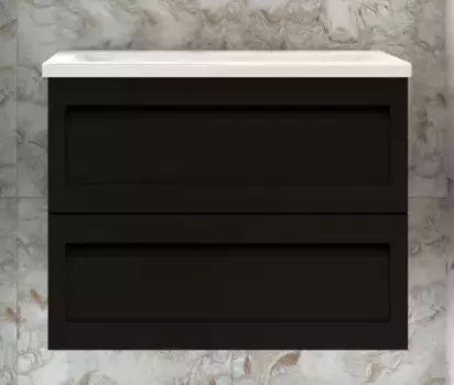 Тумба Nero Matt 80 см Art&Max Platino AM-Platino-800-2C-SO-NM-Cer