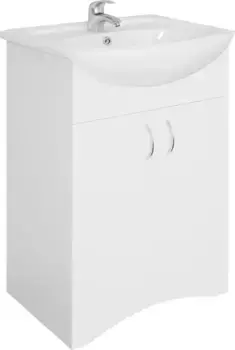 Тумба под раковину 1Marka Уют У22938 48,4 см, напольная, белый глянец