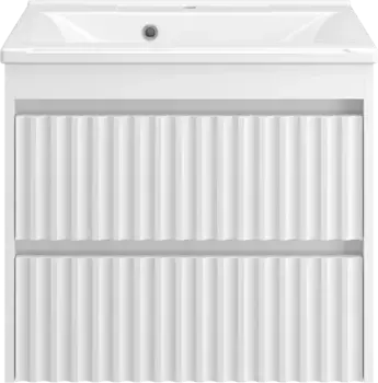 Тумба под раковину Brevita Balaton BAL-06065-01-01П2Я 62,5 см, подвесная, белый матовый