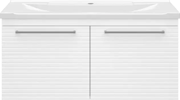 Тумба под раковину Brevita Catania CAT-01100-074П 98 см, подвесная, белый матовый