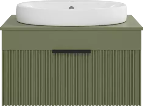 Тумба под раковину Brevita Enfida ENF-06070-0841Я 70,6 см, подвесная, со столешницей, зеленый матовый