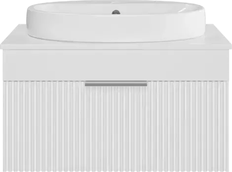 Тумба под раковину Brevita Enfida ENF-06070-0141Я 70,6 см, подвесная, со столешницей, белый матовый