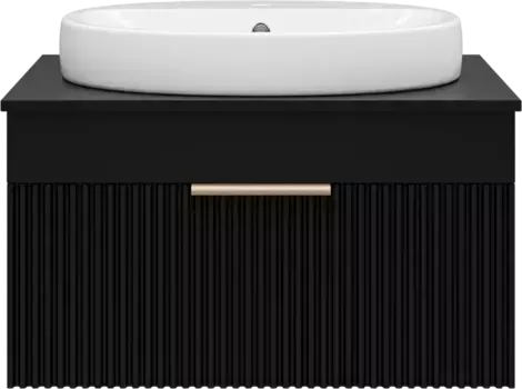 Тумба под раковину Brevita Enfida ENF-06070-0241Я 70,6 см, подвесная, со столешницей, черный матовый