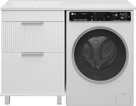 Тумба под раковину Brevita Enfida ENF-07060-012Я 57,6 см, напольная, над стиральной машиной, белый матовый