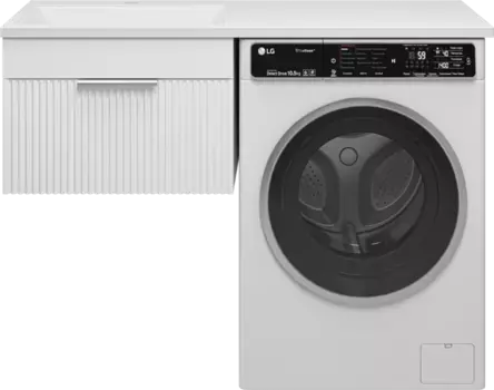 Тумба под раковину Brevita Enfida ENF-09060-011Я 57,6 см, подвесная, над стиральной машиной, белый матовый