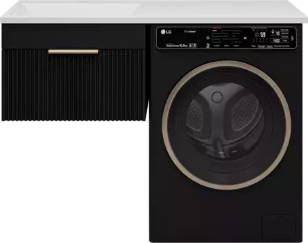 Тумба под раковину Brevita Enfida ENF-09060-021Я 57,6 см, подвесная, над стиральной машиной, черный матовый