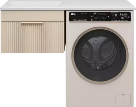 Тумба под раковину Brevita Enfida ENF-09060-031Я 56 см, подвесная, над стиральной машиной, бежевый матовый