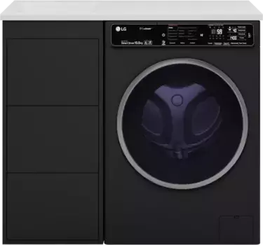 Тумба под раковину Brevita Grafit GRA-01040-013Я 38,5 см, напольная, над стиральной машиной, графит матовый