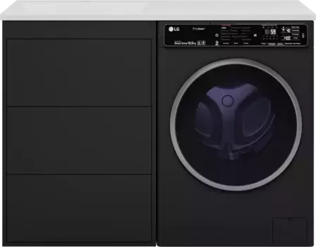 Тумба под раковину Brevita Grafit GRA-01060-013Я 58,5 см, напольная, над стиральной машиной, графит матовый