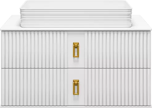 Тумба под раковину Brevita Sevilla SEV-09090-0102Я 90 см, подвесная, белый глянец