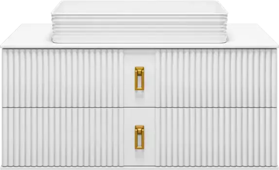 Тумба под раковину Brevita Sevilla SEV-09105-0102Я 105 см, подвесная, белый глянец