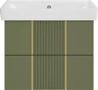 Тумба под раковину Brevita Vega VEG-09070-0802Я 63,8 см, подвесная, зеленый матовый