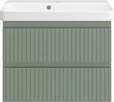 Тумба под раковину Brevita Victory VIC-09070-0802Я 66 см, подвесная, зеленый матовый