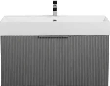Тумба под раковину Cezares Premium 55444 90,4 см, подвесная, Plisse Grigio Nuvola